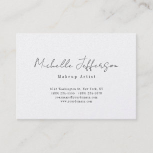 Tarjeta De Visita Perla Negra Premium y Moderno Minimalista Chic Bla