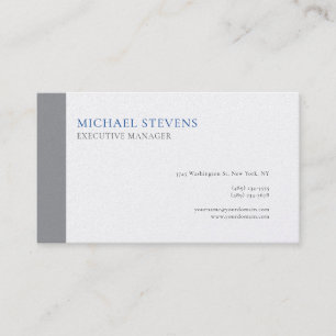 Tarjeta De Visita Perla Premium Moderna Elegante Simple Gris Blanco