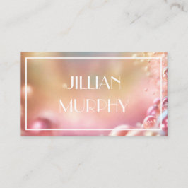 Tarjeta De Visita Perla rosa pastel brillante femenino