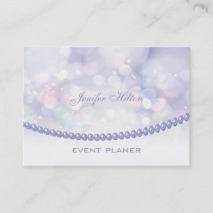 Tarjeta De Visita Perlas de bokeh elegantes y profesionales