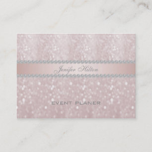 Tarjeta De Visita Perlas de bokeh elegantes y profesionales