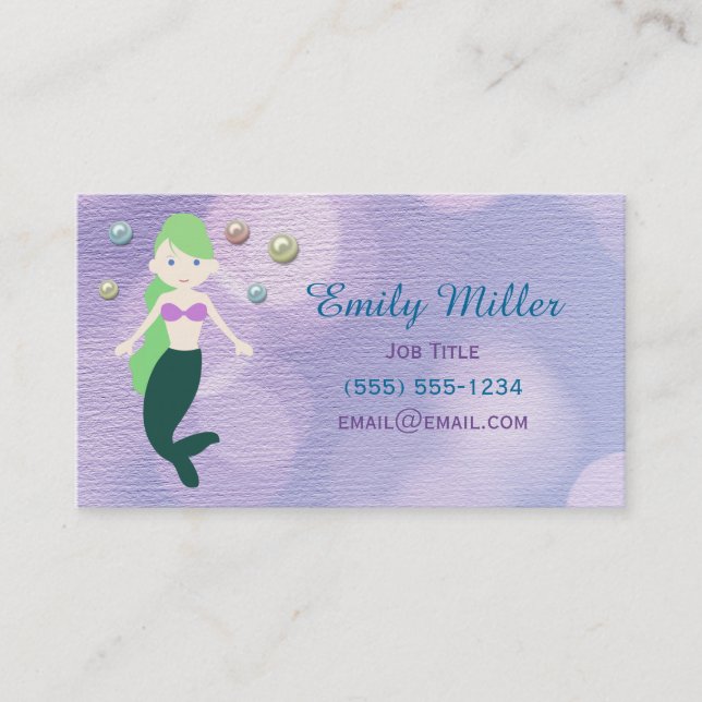 Tarjeta De Visita Perlas de la sirena (Anverso)