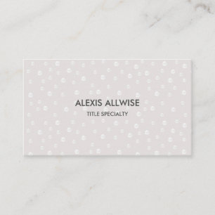 Tarjeta De Visita Perlas modernas elegantes en plata
