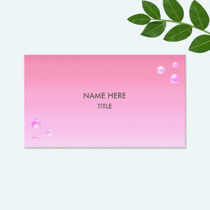 Tarjeta De Visita Perlas rosadas elegantes en gradiente rosa