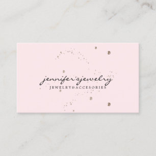 Tarjeta De Visita Perlas rosadas marfil Joyas Elegantes cuentas de o