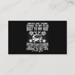 Tarjeta De Visita Perno Del Hombre Del Auto Mecánico A Mi Pistón De 