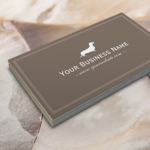 Tarjeta De Visita Perrito caliente Brown elegante del Dachshund del