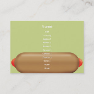 Tarjeta De Visita Perrito caliente retro - rechoncho