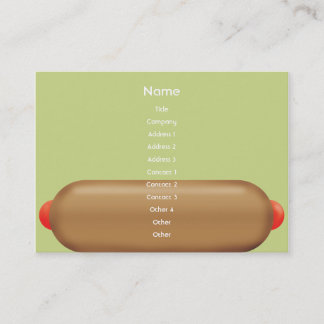 Tarjeta De Visita Perrito caliente retro - rechoncho