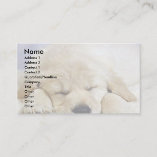 Tarjeta De Visita Perrito dormido