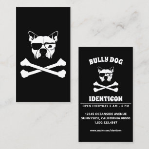 Tarjeta De Visita perrito matón y cruces