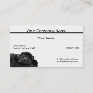 Tarjeta De Visita Perrito negro el dormir