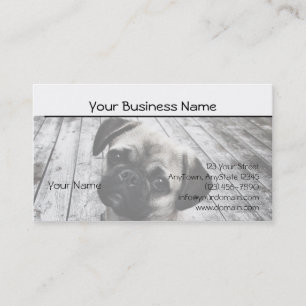 Tarjeta De Visita Perrito precioso del barro amasado en blanco y