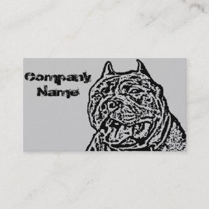 Tarjeta De Visita Perro americano del matón