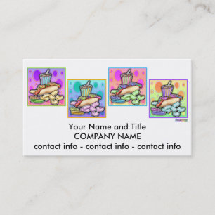 Tarjeta de visita - Perro caliente de arte pop con