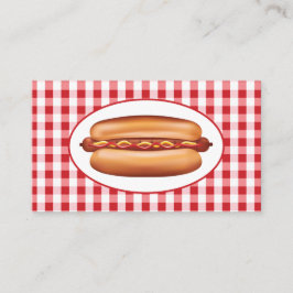Tarjeta De Visita Perro Caliente Para Comer Rápidamente, Stand O Res