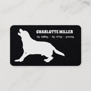 Tarjeta De Visita Perro Caminando Grooming Perro Sitter Perro