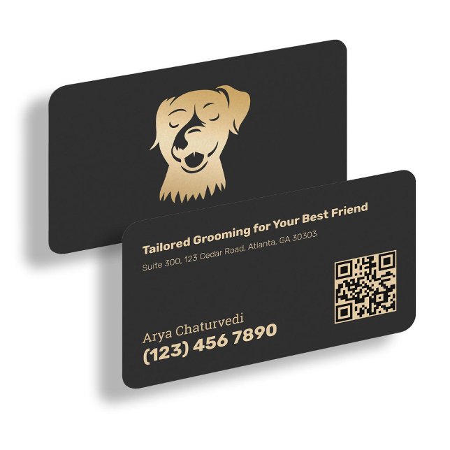 Tarjeta De Visita Perro canceroso Grooming (Dog Grooming Business Cards)