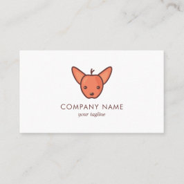 Tarjeta De Visita Perro Chihuahua y Apple