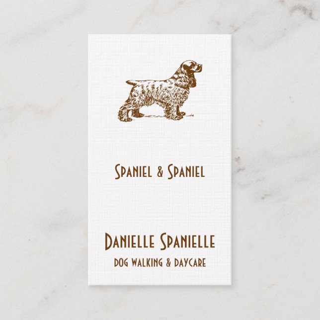 Tarjeta De Visita Perro Cocker Spaniel (Anverso)