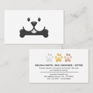 Tarjeta De Visita Perro con hueso Servicios para animales