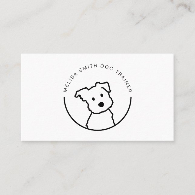 Tarjeta De Visita Perro Cute (Anverso)