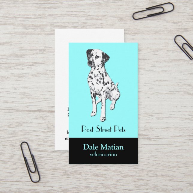 Tarjeta De Visita Perro dálmata (Anverso/Reverso In Situ)