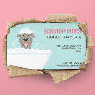 Tarjeta De Visita Perro de baño   Lavado de perro   Ganadero