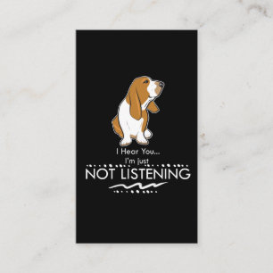 Tarjeta De Visita Perro de Basset Hound - oiga que usted yo apenas