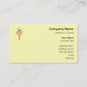 Tarjeta De Visita Perro de caricatura brillante y colorido malabaril