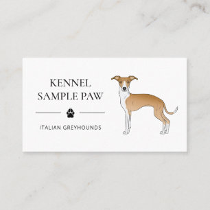 Tarjeta De Visita Perro de Caza Italiano Gris y Blanco - Perrera