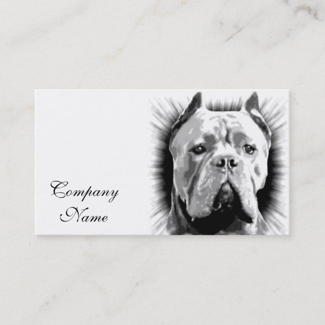 Tarjeta De Visita Perro de Corso del bastón (Anverso)