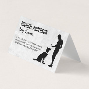 Tarjeta De Visita Perro de entrenamiento masculino