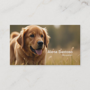 Tarjeta De Visita Perro de Golden Retriever