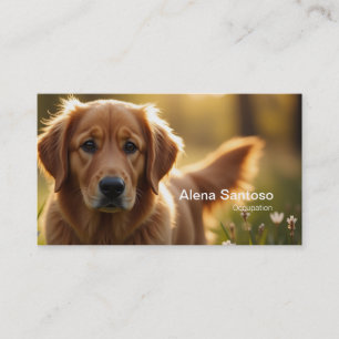 Tarjeta De Visita Perro de Golden Retriever