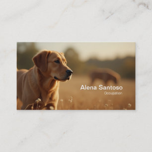 Tarjeta De Visita Perro de Golden Retriever