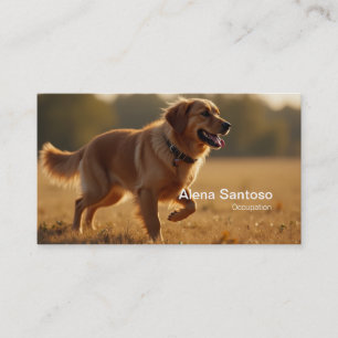 Tarjeta De Visita Perro de Golden Retriever