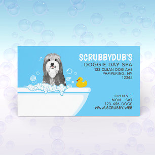Tarjeta De Visita Perro de la bañera  Mascota Grooming  Collie Busi