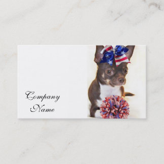 Tarjeta De Visita Perro de la chihuahua de la animadora