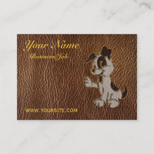 Tarjeta De Visita Perro de la Cuero-Mirada