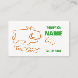 TARJETA DE VISITA PERRO DE LA TERAPIA