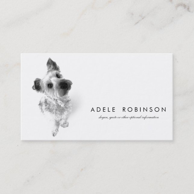 Tarjeta De Visita Perro de perrito dulce lindo de Yorkshire Terrier (Anverso)