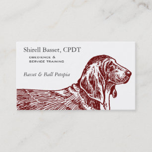 Tarjeta De Visita Perro de raza Basset Hound Mascota Profesional