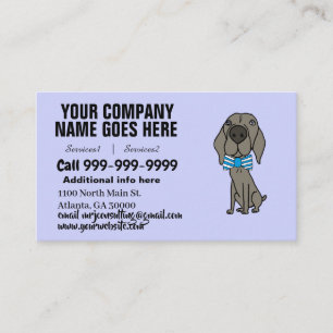 Tarjeta De Visita Perro de Weimaraner con traje de baño