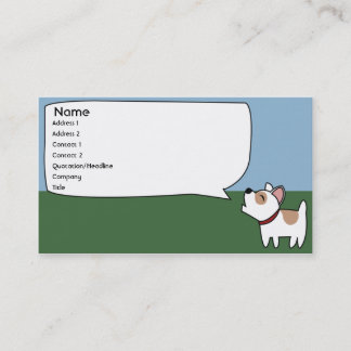 Tarjeta De Visita Perro del descortezamiento - negocio