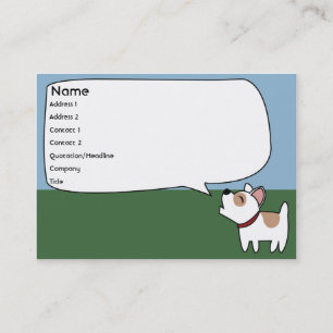 Tarjeta De Visita Perro del descortezamiento - rechoncho