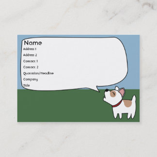 Tarjeta De Visita Perro del descortezamiento - rechoncho