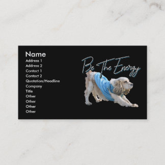 Tarjeta De Visita Perro descendente del yoga - Sea la cita energétic