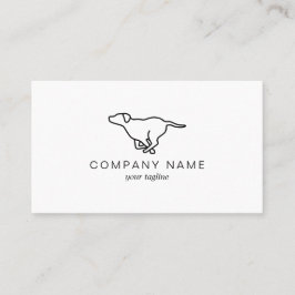 Tarjeta De Visita Perro en ejecución | Perro mínimo