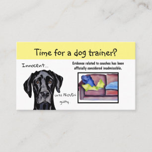 Tarjeta De Visita Perro Entrenador de Perro Whimsical Perro Amarillo